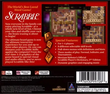 Scrabble (US) box cover back